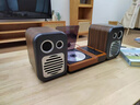 ROBERILLINE柏林之聲黑膠藍牙音箱復古CD機音響家用電腦小音響低音炮高音質 木紋款唱片機+胡桃色低音炮 曬單實拍圖