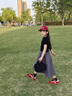 MOKITOUL女童連衣裙夏季2025新款輕奢小眾高端兒童短袖套裝裙漂亮大童裙子 黑色套裝（高端禮盒包裝） 40 cm2 1 曬單實拍圖