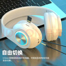 小米（MI）適用2025最新款藍(lán)牙耳機(jī)頭戴式真無線PC電腦手機(jī)帶麥克風(fēng)二合一音樂游戲運(yùn)動通用 B39簡約白/呼吸燈/超長續(xù)航 曬單實(shí)拍圖