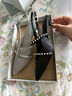 CHARLES&KEITH亮鉆一字帶尖頭包頭復古高跟涼鞋婚鞋子女鞋生日禮物CK1-61720199 BLACK TEXTURED黑色紋理 39 曬單實(shí)拍圖