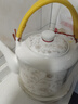 集雅斯（JYS）陶瓷茶壺水壺家用涼水壺冷水壺泡茶壺大茶壺瓷器水壺耐高溫大容量 中號白底金花(2.8L左右) 曬單實(shí)拍圖