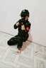 啟旨兒童迷彩服套裝短袖夏季軍訓(xùn)服全套童裝夏令營(yíng)幼兒園小學(xué)生訓(xùn)練服 黑鷹長(zhǎng)袖（七件套） 130 曬單實(shí)拍圖