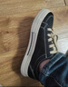 人本帆布鞋男鞋透氣百搭球鞋新款勞保鞋休閑工作鞋青少年黑色厚底板鞋 黑棕 42 曬單實(shí)拍圖