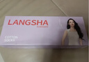 浪莎竹纖維襪子女夏季薄款抑菌網(wǎng)眼襪防臭透氣黑白色女士中筒襪子6雙 曬單實(shí)拍圖