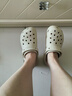 卡駱馳（crocs）厚底云朵洞洞鞋戶外休閑時(shí)尚一腳蹬沙灘鞋拖鞋 206750 206750-2Y2 36 -37 曬單實(shí)拍圖