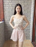 夫路尼優(yōu)運動(dòng)短褲女夏季休閑跑步有口袋可放手機戶(hù)外健身褲高腰提臀短褲 湘妃色 L 【建議體重105-115斤】 曬單實(shí)拍圖
