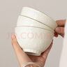 蘇氏陶瓷（SUSHI CERAMICS）浮雕青瓷描金小草米飯碗湯碗4.5英寸6個(gè)裝J0985 曬單實(shí)拍圖