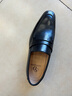SATON DANIEL【高端手工內(nèi)縫線】樂福鞋男商務(wù)休閑皮鞋真皮英倫方頭套腳一腳蹬 黑色 41 曬單實(shí)拍圖