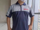 境潤4S店汽修polo衫工作服定制印logo夏季車(chē)間維修廠(chǎng)冰絲勞保短袖T恤 A款【拉鏈拼色款】藏藍色拼淺灰 S 曬單實(shí)拍圖