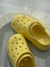 樸西2025洞洞鞋女士夏季外穿新款軟底靜音踩屎感沙灘海邊情侶款涼拖鞋 檸檬黃【卡皮巴拉】 35-36 曬單實(shí)拍圖