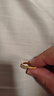 Lossot足金磨砂面黃金戒指情侶款5D硬金閉口素圈對(duì)戒求婚生日禮物 曬單實(shí)拍圖