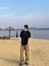 倉(cāng)石一樹(shù)夏季短袖T恤男士重磅純棉青少年簡(jiǎn)約潮流痞帥寬松半截袖體恤 黑色 S 曬單實(shí)拍圖