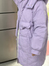 （反季清貨）2025冬季新款寬松小個(gè)子羽絨服女韓版連帽外套 淡紫 M 曬單實(shí)拍圖