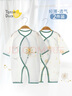 翹腳鴨（Tiptoe Duck） 嬰兒衣服夏季薄款新生兒連體衣寶寶滿(mǎn)月百天睡衣 繁星獅2件 52cm 曬單實(shí)拍圖
