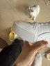 彪馬（PUMA）【小白鞋】增高厚底網(wǎng)球風(fēng)板鞋女復古休閑鞋 SKYE 374764  白-白-銀色-淺灰 01 37 曬單實(shí)拍圖