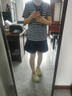 Navigare意大利小帆船女休閑圓領(lǐng)短T全棉條紋短袖T恤2325504503 藍(lán)/白 M  曬單實(shí)拍圖