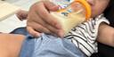 日康（rikang）吸管奶瓶 9個月+帶重力球?qū)捒谀唐?PPSU帶手柄300ml N1062 粉色 曬單實拍圖