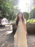 讓霧白色連衣裙長裙裙子女夏季2025新款小個(gè)子顯瘦海邊沙灘裙高級(jí)感 淺杏色初戀連衣裙 M 【建議90-105斤】 曬單實(shí)拍圖