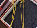 周生生  足金側身黃金項鏈素鏈 古巴鏈男女款 09533N計價(jià) 45厘米 - 5.52克(含工費130元) 曬單實(shí)拍圖