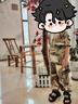 G.DUCKKIDS小黃鴨兒童迷彩服套裝男女童軍訓服中大小童活動衣服學生軍訓服裝 沙漠T恤加長褲【夏款】 120 尺碼5~6歲【110-120cm】cm 曬單實拍圖