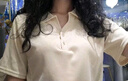 DAVEY MODEPolo領(lǐng)正肩短體T恤女短袖夏季新款甜辣美式bm小個(gè)子翻領(lǐng)體恤上衣 黑色 L :【建議95-109斤】 曬單實(shí)拍圖
