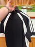 阿迪達斯 （adidas）短袖男夏季潮流時尚透氣半袖棉質(zhì)T恤KB8502 黑色/亮白 M 曬單實拍圖