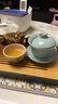 兮元記天青汝窯三才蓋碗茶杯單個(gè)高檔防燙大號帶蓋泡茶碗三件套茶具套裝 天青汝窯元寶蓋碗 曬單實(shí)拍圖