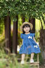 G.DUCKKIDS小黃鴨童裝女童2025新款夏季牛仔裙連衣裙蝴蝶結小女孩寶裙子夏裝 藍色 120 (建議105-115cm 4-5.2周歲) 曬單實(shí)拍圖