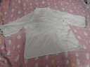 沐悠羽棉麻提花刺繡喇叭袖襯衫女春夏新款中國(guó)風(fēng)復(fù)古盤扣立領(lǐng)短上衣 白色 L 建議110-125斤 曬單實(shí)拍圖