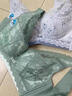 雅鹿品牌內(nèi)衣女士聚攏小胸上托無鋼圈收副乳防下垂薄款乳膠文胸罩夏季 綠色+灰藍(lán)2件裝 75A 34/ 曬單實(shí)拍圖