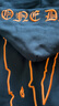 VLONE 大V logo系列 標(biāo)語大LOGO刺繡連帽開衫拉鏈衛(wèi)衣 情侶 黑橙 米黑 VLZH25002黑橙 XL 曬單實(shí)拍圖