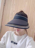 雪倫朵防曬帽子男夏季2025年新款草編空頂遮陽(yáng)帽戶(hù)外太陽(yáng)帽大帽檐涼帽 黑色 單個(gè)帽子 曬單實(shí)拍圖