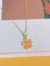 中國(guó)珠寶桃之夭夭黃金項(xiàng)鏈桃花足金吊墜情人節(jié)送老婆生日七夕節(jié)送女友禮物 黃金吊墜+1gk金鏈 玫瑰花禮盒 曬單實(shí)拍圖