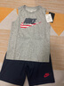 NIKE 耐克男童背心短褲2件套裝夏季親膚舒適透氣兒童運動(dòng)背心套裝 藏青藍 120 /60 【建議身高110-116cm】 曬單實(shí)拍圖