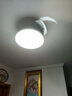 美的（Midea）風(fēng)扇燈餐廳吊扇燈led臥室燈隱形扇葉遙控三防燈具熟睡風(fēng)包安裝 曬單實(shí)拍圖