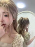 妙占假發(fā)女亞麻漸變長(cháng)卷發(fā)辣妹酷炫時(shí)尚挑染羊毛卷仿假發(fā)水波紋全頭套 亞麻漸變長(cháng)卷發(fā) 黃色系 中長(cháng)發(fā) 曬單實(shí)拍圖
