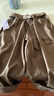 佐丹奴亞麻褲子女新款棉麻文藝風(fēng)綁帶闊腿褲松緊腰九分褲05425322 曬單實(shí)拍圖
