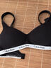 Calvin Klein內衣女士舒適上托薄墊ck提花輕運動(dòng)無(wú)鋼圈背心式文胸QP3333A UB1-太空黑 M 曬單實(shí)拍圖