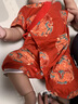 龍喜年【孕媽有禮】嬰兒滿月女男寶周歲百天百歲宴紅色連體衣服夏79.9元 宮墻紅 團(tuán)龍紋 59cm 曬單實(shí)拍圖