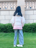 波司登（BOSIDENG）25年新款男女兒童短款5A抗菌4防面料大兜連帽羽絨服T250246915DS 【店長推薦】雪粉漸變|9BN6 140 /64 約 130-140cm 30kg 曬單實拍圖