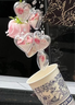 DZQ520情人節(jié)驚喜禮物創(chuàng)意迷你情書生日禮物情侶禮物創(chuàng)意送閨蜜好友 愛心風(fēng)鈴奶茶杯材料包【一套裝】 曬單實(shí)拍圖