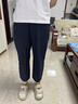 愛葵茵冰絲小個(gè)子九分直筒休閑褲女2025夏季新款寬松輕薄速干運(yùn)動(dòng)褲子 黑色 L 建議(101-120斤) 曬單實(shí)拍圖
