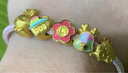 周生生七夕禮物黃金轉(zhuǎn)運(yùn)珠Charme浪漫奇緣520心鎖足金串珠93511C定價(jià) 曬單實(shí)拍圖
