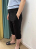 羅蒙（ROMON）桑蠶絲短褲男士寬松直筒休閑七分褲中年休閑西褲冰涼絲褲子夏季 灰色 XL 【適合140-155斤】2.6-2.7尺 曬單實(shí)拍圖