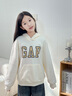 Gap男女童2025秋季新款Logo膠印抓絨套頭連帽衫兒童裝衛(wèi)衣829299 象牙白 140 cm(10-11歲) 亞洲尺碼 曬單實(shí)拍圖