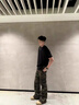 卡圖弛美式高街設計感迷彩褲子男夏季潮流復古直筒hiphop微喇工裝牛仔褲 迷彩 XL 曬單實拍圖