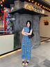 小野七天新中式碎花改良旗袍女夏2025小個子絕美氣質(zhì)刺繡復(fù)古溫柔連衣裙 藏藍色【繡花款】 M 建議體重90-100斤，帶內(nèi)襯 曬單實拍圖