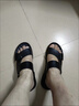 蜻蜓牌夏季男士沙灘鞋真皮透氣特大碼軟皮休閑室外涼拖兩穿皮涼鞋男 棕色 41 曬單實(shí)拍圖