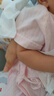童泰（TONGTAI）嬰兒短袖連體衣夏季純棉新生兒衣服初生寶寶蝴蝶哈衣提花網(wǎng)眼 粉色 59cm 曬單實拍圖