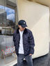 Teenie Weenie Men小熊男裝日常山系防潑水絎縫90鴨絨襯衫領(lǐng)羽絨服 黑色 L 曬單實(shí)拍圖